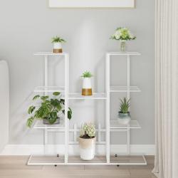 Jardinière 94,5x25x89 cm Blanc Fer alsavelo