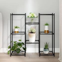 Jardinière 83x25x80 cm Noir Fer alsavelo