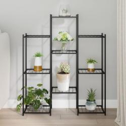 Jardinière 83x25x100 cm Noir Fer alsavelo