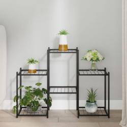 Jardinière 83x25x60 cm Noir Fer alsavelo