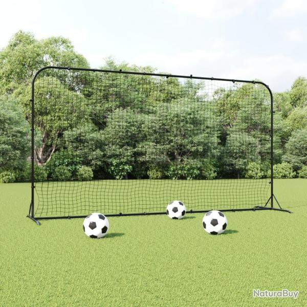 Filet de rebond de football noir 366x90x183 cm PEHD alsavelo