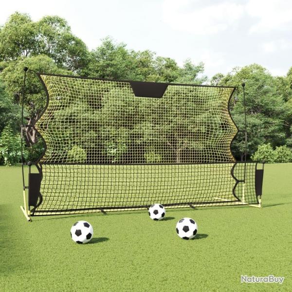 Filet de rebond de football noir/jaune 183x85x120 cm polyester alsavelo