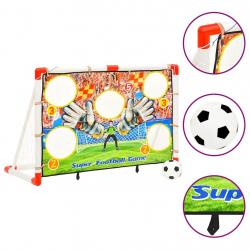 buts de football enfant avec panneau 120x51x77,5 cm alsavelo