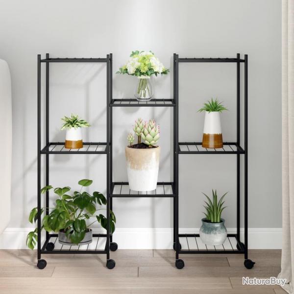 Jardinire avec roues 83x25x83,5 cm Noir Fer alsavelo