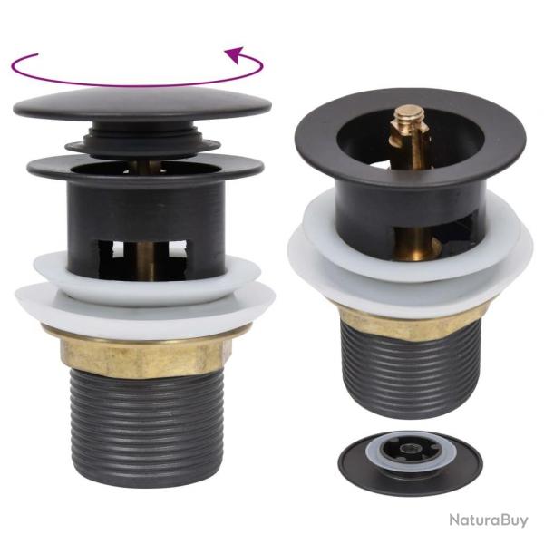 Drain  poussoir avec dbordement Gris 6,4x6,4x9,1 cm alsavelo