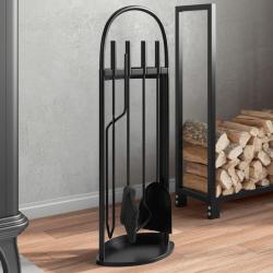 Set d'outils de cheminée 5 pcs 23x15x66 cm acier alsavelo