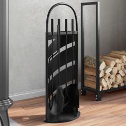 Set d'outils de cheminée 5 pcs 23x15x66 cm acier alsavelo
