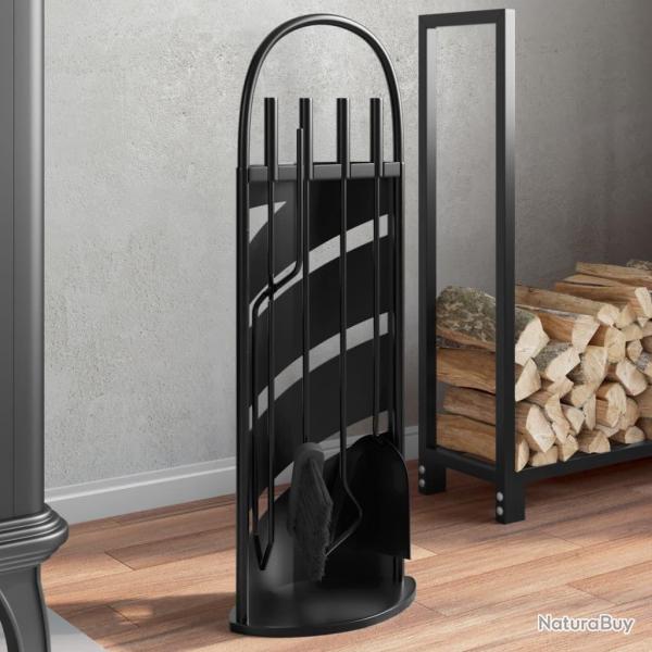 Set d'outils de chemine 5 pcs 23x15x66 cm acier alsavelo