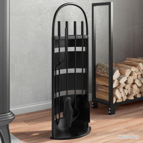 Set d'outils de chemine 5 pcs 23x15x66 cm acier alsavelo