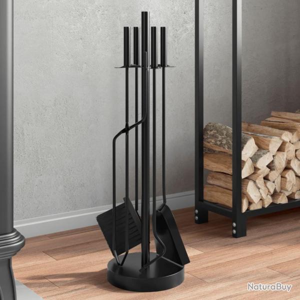 Set d'outils de chemine 5 pcs 18x66 cm acier alsavelo