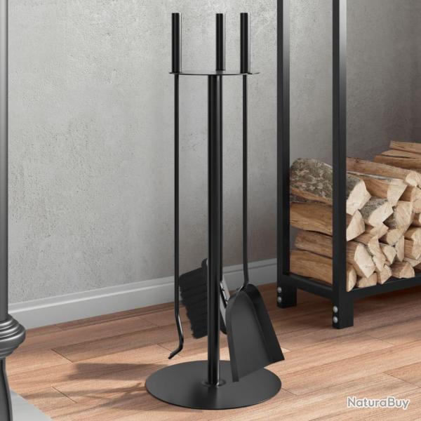 Set d'outils de chemine 4 pcs 22x59 cm acier alsavelo