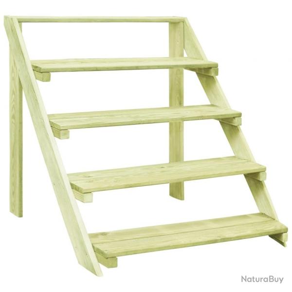 Support de jardinire 80x80x80 cm Bois de pin imprgn alsavelo