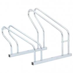 Support de vélo au sol autoportant pour 2 vélos acier galvanisé alsavelo
