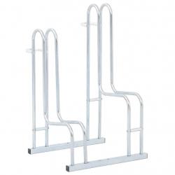 Support de vélo au sol autoportant pour 2 vélos acier galvanisé alsavelo