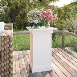 Support à fleurs Blanc 40x40x60 cm Bois de pin solide alsavelo