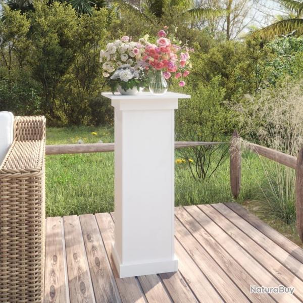 Support  fleurs Blanc 40x40x90 cm Bois de pin solide alsavelo