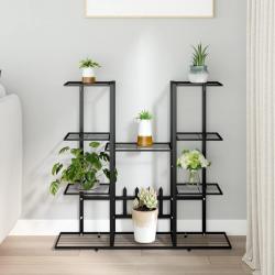 Support à plantes 94,5x25x89 cm Noir Fer alsavelo
