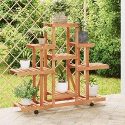 Support à fleurs avec roues 110x25x101 cm bois massif de sapin alsavelo