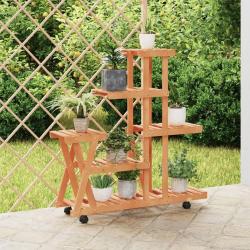 Support à fleurs avec roues 95x25x101 cm bois massif de sapin alsavelo