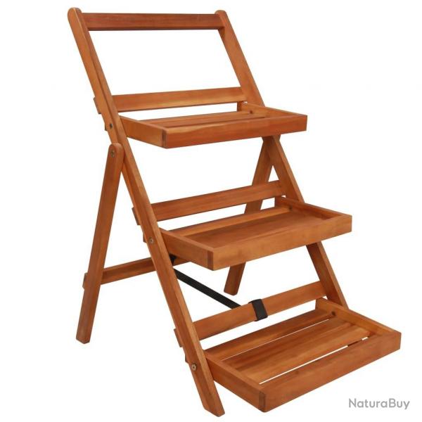 Support de jardinire  3 niveaux 50x63x80 cm Acacia solide alsavelo