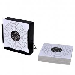 Support de cible carré 14 cm + 100 cibles en papier alsavelo