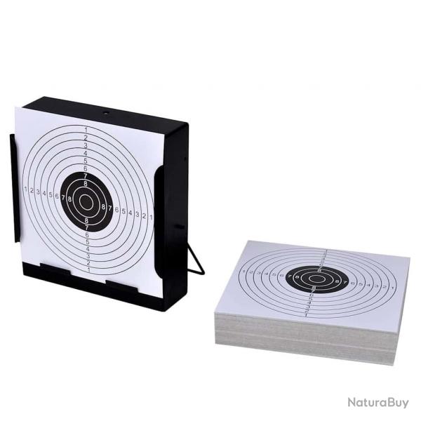Support de cible carr 14 cm + 100 cibles en papier alsavelo