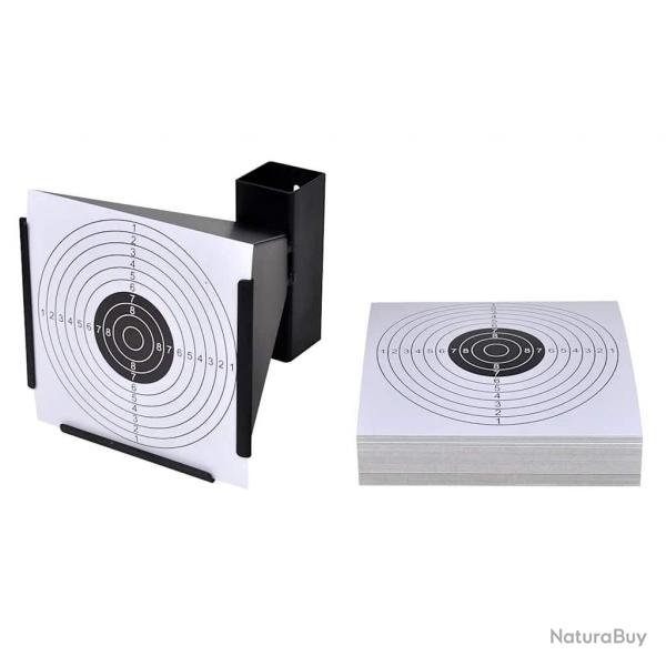 Support de cible forme entonnoir 14 cm + 100 cibles en papier alsavelo