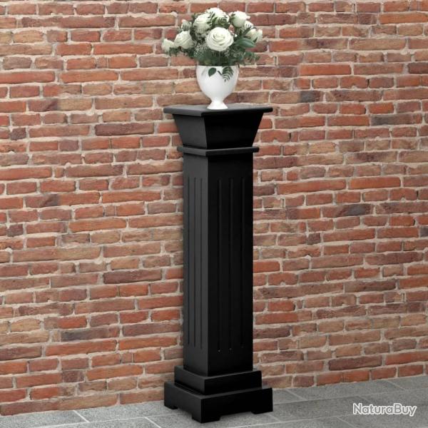 Support pilier classique carr pour plantes Noir 17x17x66cm MDF alsavelo