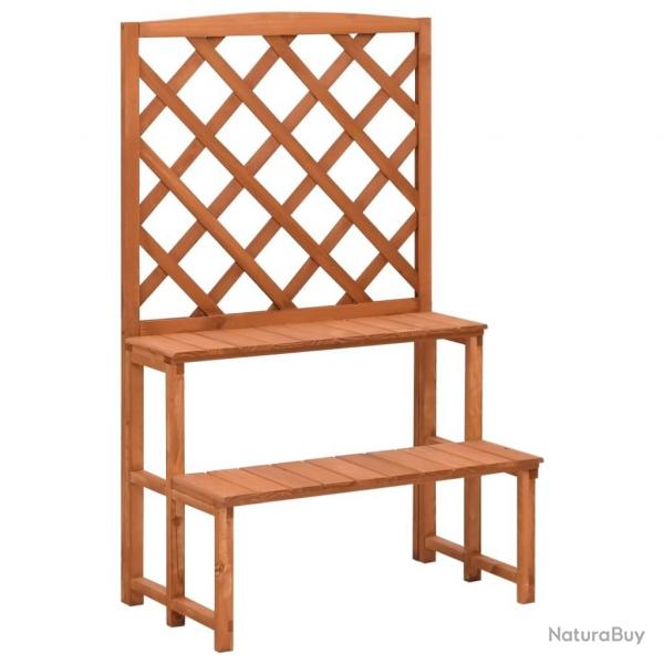 Support de plantes et treillis 70x42x115cm Bois de sapin massif alsavelo