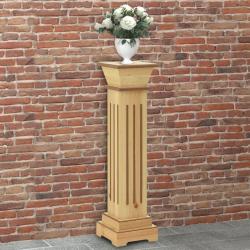 Support pilier carré à plantes Bois clair 17x17x66 cm MDF alsavelo