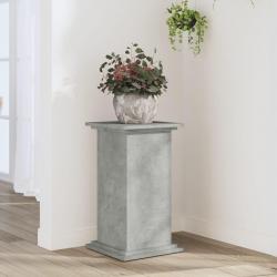 Support pour plantes gris béton 33x33x60 cm bois d'ingénierie alsavelo