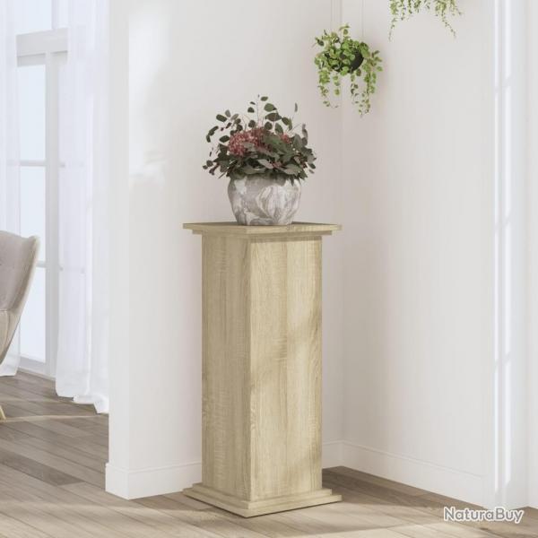 Support pour plantes chne sonoma 33x33x80 cm bois d'ingnierie alsavelo