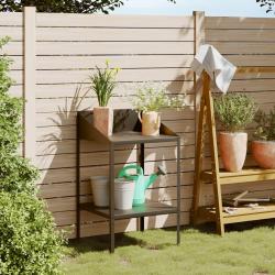 Support pour plantes anthracite 56,5x54,5x100cm acier galvanisé alsavelo