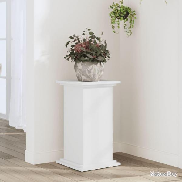 Support pour plantes blanc 33x33x60 cm bois d'ingnierie alsavelo
