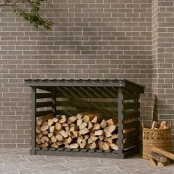 Support pour bois de chauffage Gris 108x73x79 cm Bois de pin alsavelo