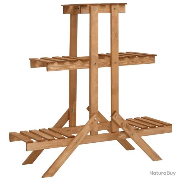 Support pour plantes 83x25x83 cm Bois de sapin alsavelo