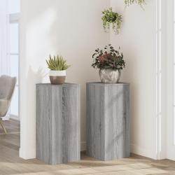 Supports pour plantes 2 pcs sonoma gris bois d'ingénierie alsavelo