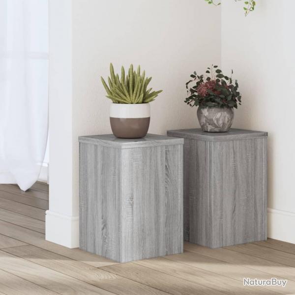 Supports pour plantes 2 pcs sonoma gris bois d'ingnierie alsavelo