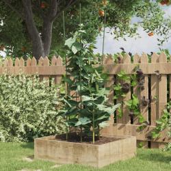 Supports pour plantes de jardin 4 anneaux 5pcs Vert 90 cm Acier alsavelo