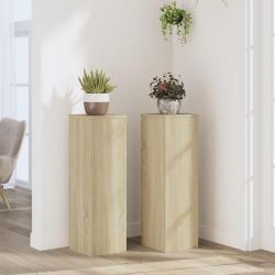 Supports pour plantes 2 pcs chêne sonoma bois d'ingénierie alsavelo