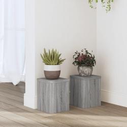 Supports pour plantes 2 pcs sonoma gris bois d'ingénierie alsavelo