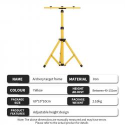 Support de cible triangulaire cadre pliant Portable hauteur réglable YELLOW