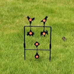 Cible Spinner en métal cible air fusil pistolet animaux spinner auto réinitialiser