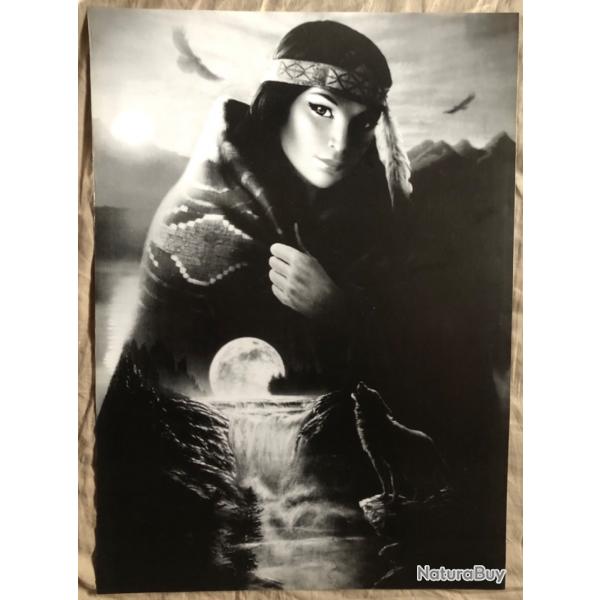 Affiche, poster, magnifique indienne 43 x 61 cm