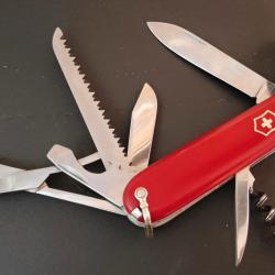 Victorinox Couteau Suisse Huntsman Woodsman Victoria 1966-1968 Bélière rare collector