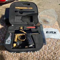 Lot Etek couleur or + canon + pièces rechanges ego paintball marker