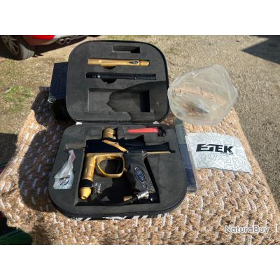 Annonce billes paintball : Lot Etek couleur or + canon + pièces rechanges ego paintball marker