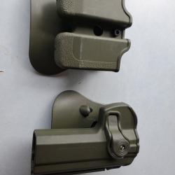 Holster imi défense pour pistolet cz 75 et holster pour 2 chargeurs