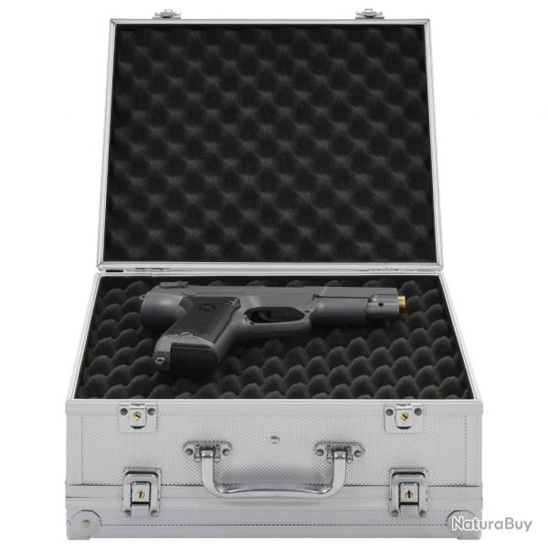 Mallette pour arme  feu Aluminium ABS Argent alsavelo