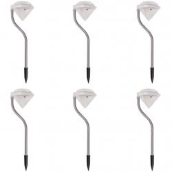 Lumière LED solaire de jardin 6 pcs 9x7,8x29,5 cm alsavelo